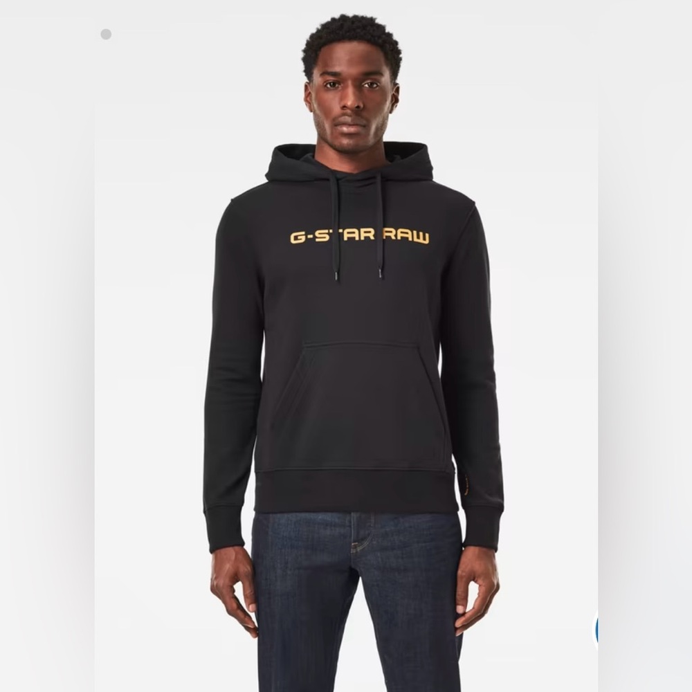 G-Star Black Hoodie with Gold Logo size M NWT